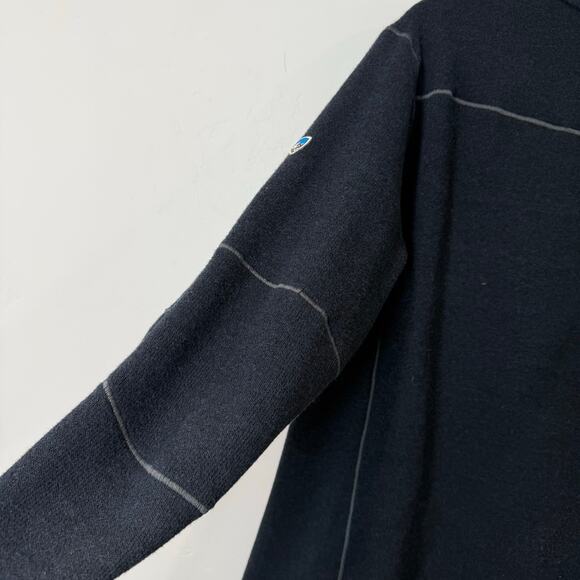 KUHL Men's Interceptr Quarter Zip Fleece Pullover Sweatshirt Navy Blue XL - Picture 2 of 10